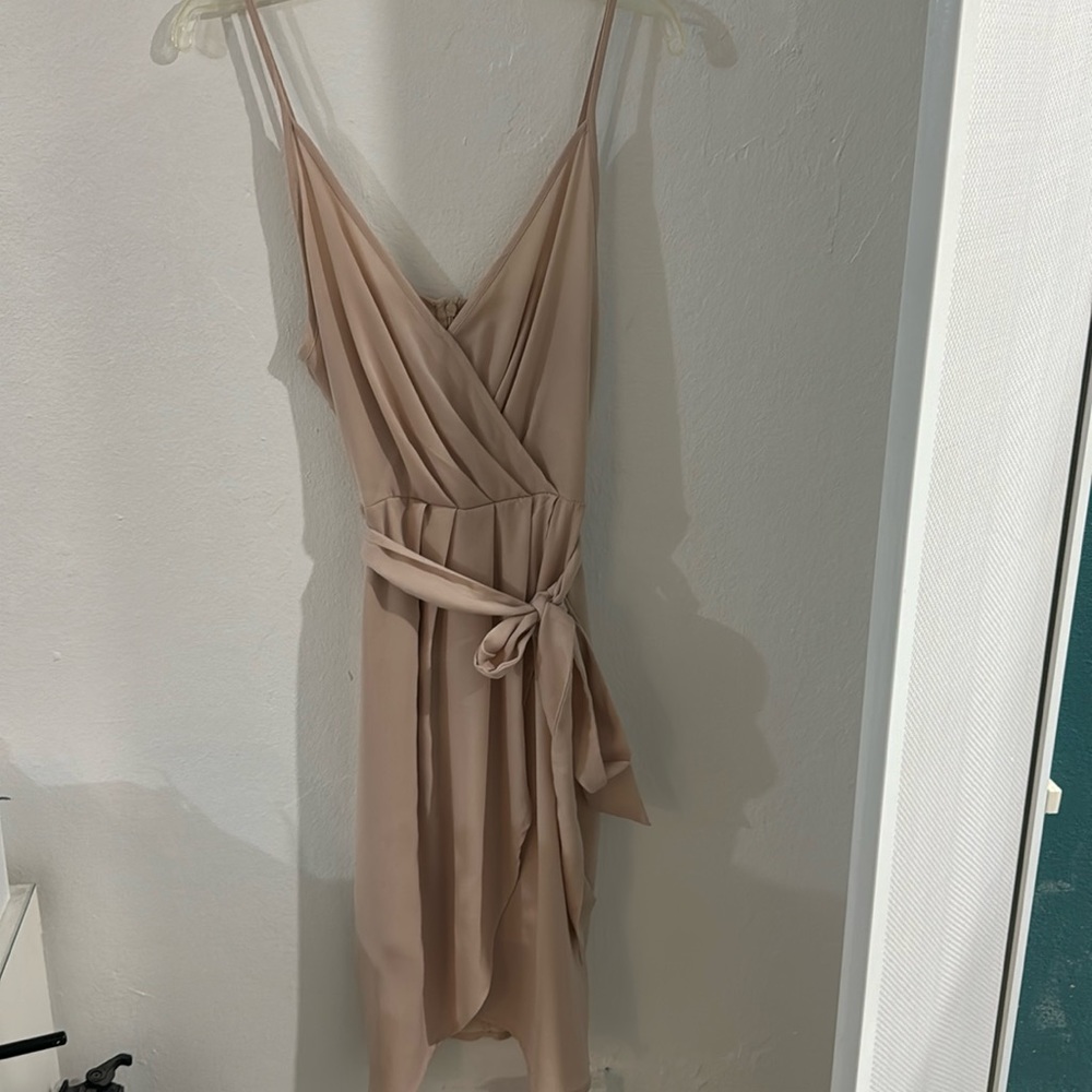 Pale pink midi dress